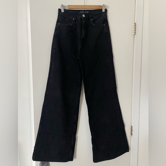 NEW w/o tags Black super wide leg jeans - Picture 1 of 3
